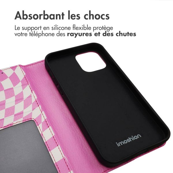 imoshion Étui de télephone portefeuille Design Apple iPhone 14 - Retro Pink