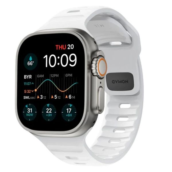 Nomad Bracelet Sport FKM Apple Watch Series 1 á 9 / SE (38/40/41 mm) | Series 10 (42 mm) - White