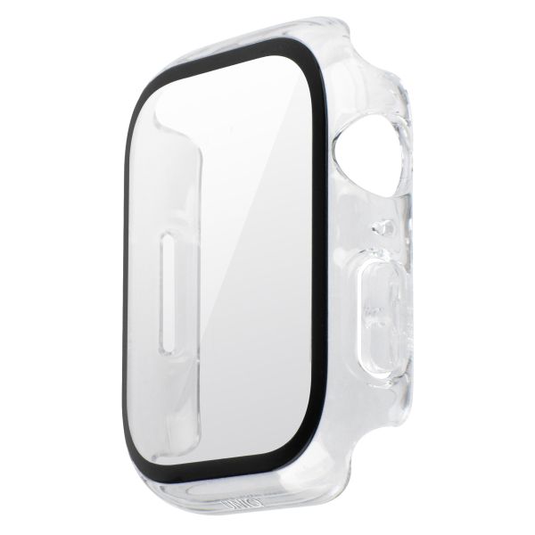 Uniq Legion Coque Apple Watch avec protection d'écran en Verre Trempé Apple Watch 7-9 - 41 mm - Dove (Clear)