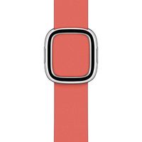 Apple Bracelet Leather Band Modern Buckle Apple Watch Series 1 t/m 9 / SE (38/40/41 mm) | Series 10 / 11 (42 mm) - Taille M - Pink Citrus