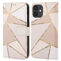 imoshion Étui de téléphone portefeuille Design iPhone 12 (Pro) - Beige Graphic