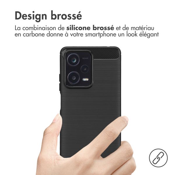 imoshion Coque Brushed Xiaomi Redmi Note 12 Pro Plus - Noir