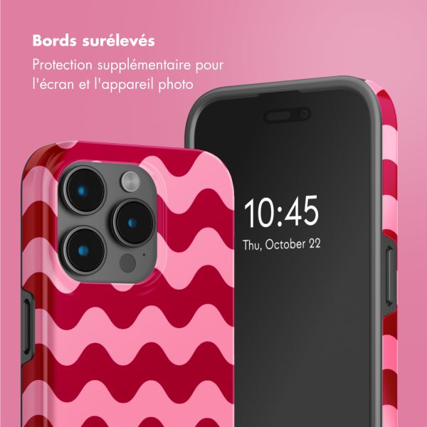 Selencia Coque arrière Vivid Tough avec MagSafe iPhone 15 Pro Max - Wave Vibes Lipstick