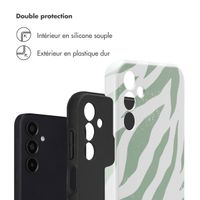 Selencia Coque arrière Vivid Samsung Galaxy A15 (5G/4G) - Colorful Zebra Sage Green