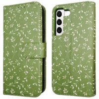 imoshion ﻿Étui de téléphone portefeuille Design Samsung Galaxy S22 - Green Flowers