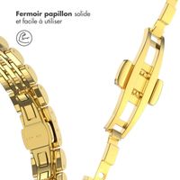 Selencia Bracelet en acier slim style Jubilee Apple Watch Series 1 t/m 9 / SE (38/40/41 mm) | Series 10 / 11 (42 mm) - Doré