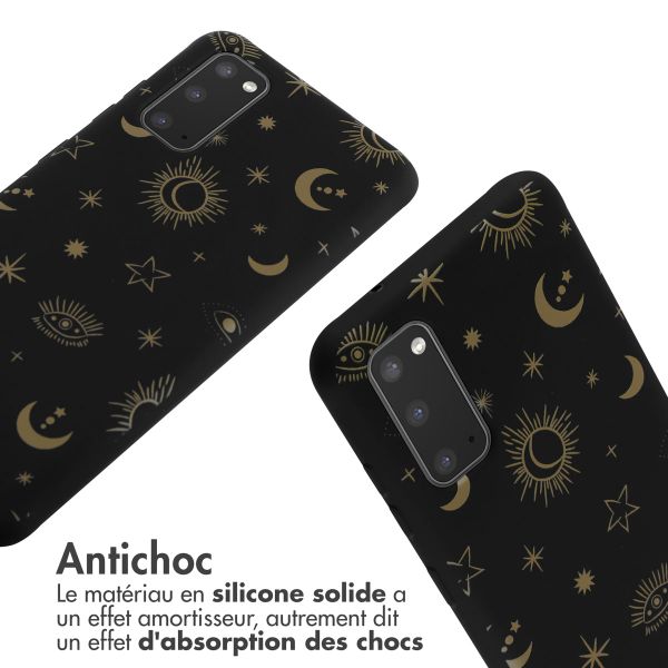 imoshion Coque design en silicone avec cordon Samsung Galaxy S20 - Sky Black