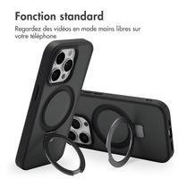 Accezz Coque Ring Stand avec MagSafe iPhone 14 Pro - Noir