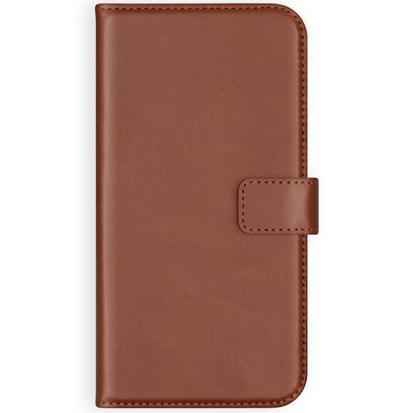 Selencia Étui portefeuille en cuir véritable Apple iPhone X / Xs - Marron clair