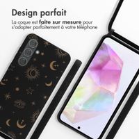 imoshion Coque design en silicone avec cordon Samsung Galaxy A35 - Sky Black