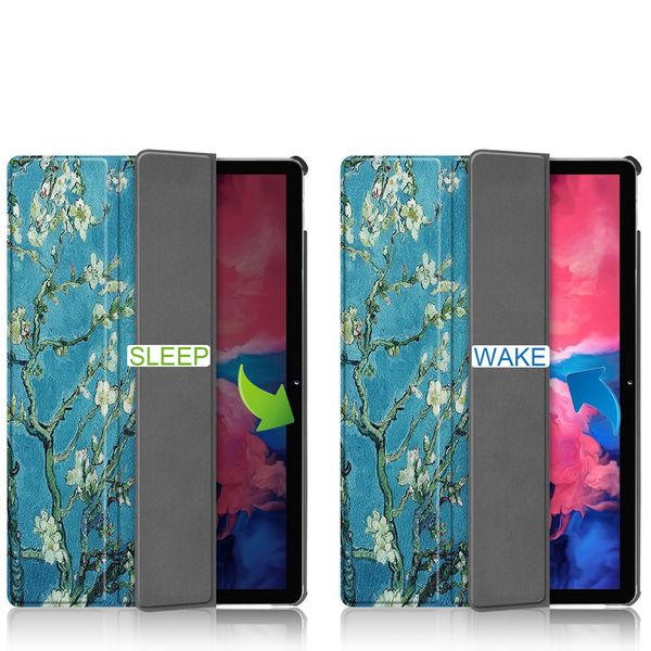 imoshion Coque tablette Design Trifold  Lenovo Tab P11 / P11 Plus - Green Plant