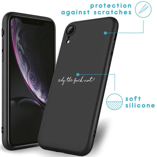 imoshion Coque Design iPhone Xr - Why The Fuck Not - Noir