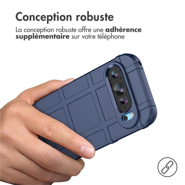imoshion Coque Rugged Shield Google Pixel 9 / 9 Pro - Bleu foncé