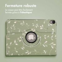 imoshion Coque tablette Design rotatif à 360° Apple iPad Air 5 (2022) / Air 4 (2020) - Green Flowers