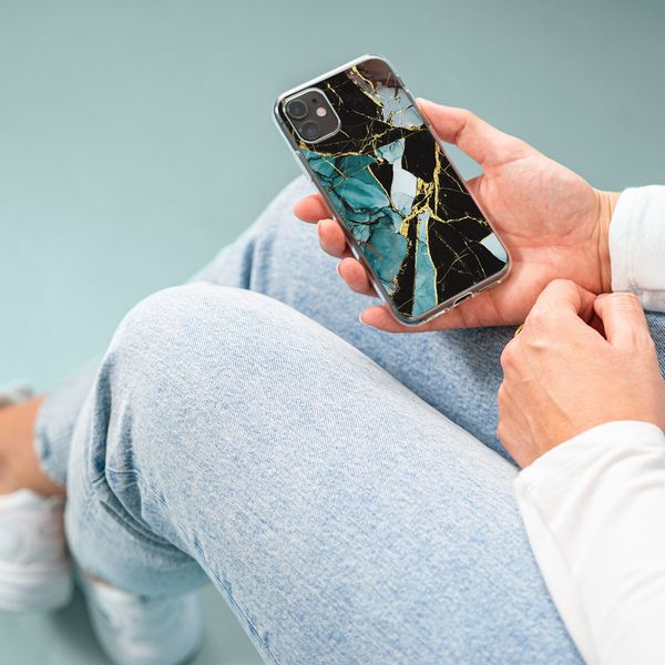 imoshion Coque Design Samsung Galaxy S21 FE - Shattered Blue Marble