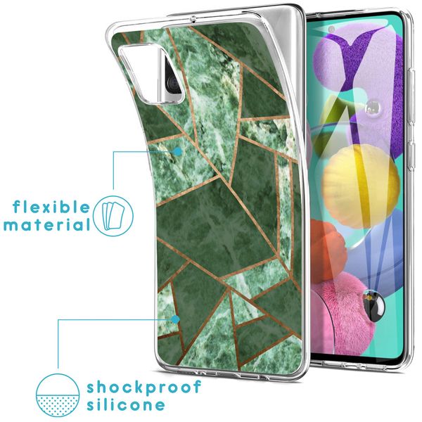 imoshion Coque Design Samsung Galaxy A51 - Cuive graphique / Vert