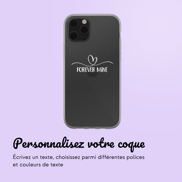 Coque personnalisée avec un cœur élégant iPhone 12 (Pro) - Transparent