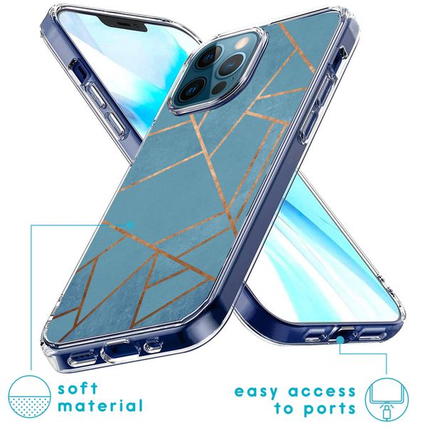 imoshion Coque Design iPhone 12 (Pro) - Blue Graphic