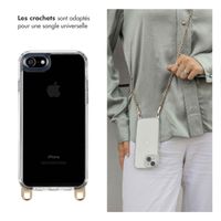 Selencia Coque avec crochets amovibles iPhone SE (2022 / 2020) / 8 / 7 - Transparent