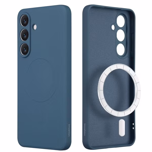 imoshion Coque Couleur avec MagSafe Samsung Galaxy S25 FE - Bleu foncé