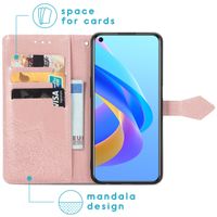 imoshion Etui de téléphone portefeuille Mandala Oppo A76 (4G) - Rose Dorée