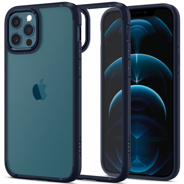 Spigen Coque Ultra Hybrid Apple iPhone 12 (Pro) - Bleu foncé