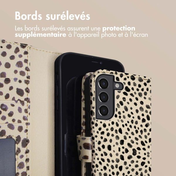 imoshion Étui de télephone portefeuille Design Samsung Galaxy S21 - Black And White Dots