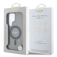 Guess Coque MagSafe IML avec strass Samsung Galaxy S25 Ultra - Noir