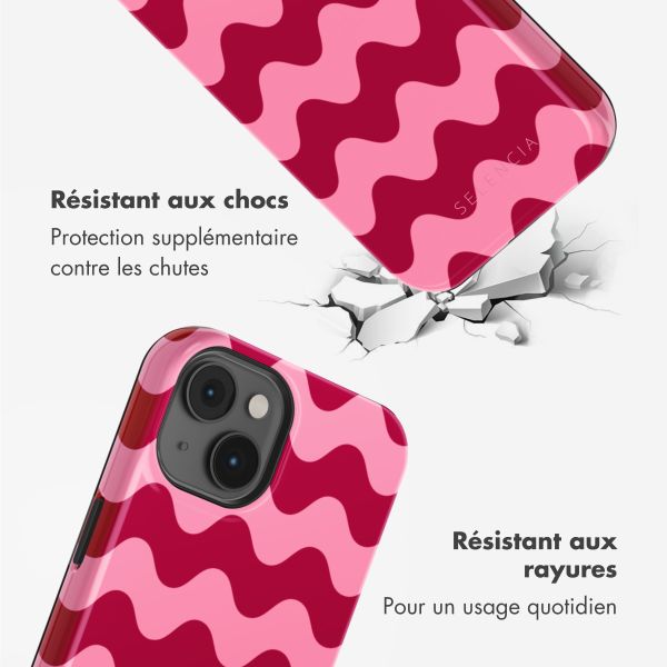 Selencia Coque arrière Vivid Tough avec MagSafe iPhone 14 - Wave Vibes Lipstick