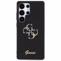 Guess Coque 4G Metal Logo Glitter Samsung Galaxy S25 Ultra - Noir