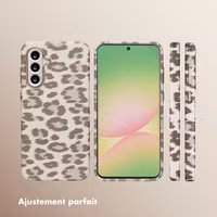 Selencia Coque Sabi imprimé panthère avec MagSafe Samsung Galaxy A56 - Soft Ivory