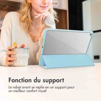 imoshion Coque tablette rigide Trifold Samsung Tab S10 Plus / Tab S9 FE Plus / Tab S9 Plus 12.4 pouces - Bleu clair