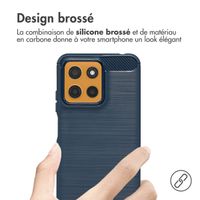 imoshion Coque Brushed Motorola Moto G15 / G15 Power - Bleu foncé