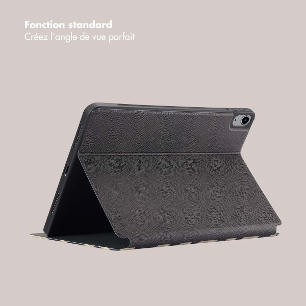 Selencia Coque tablette Vivid Apple iPad Air 11 pouces (2025) M3 / (2024) M2 / Air 5 (2022) / Air 4 (2020) - Art Wave Black