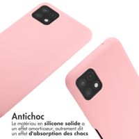imoshion Coque en silicone avec cordon Samsung Galaxy A22 (5G) - Rose