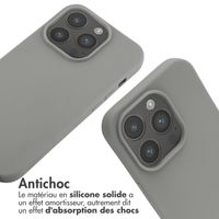 imoshion Coque en silicone avec cordon Apple iPhone 14 Pro - Gris clair