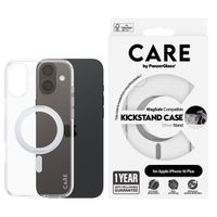 CARE by PanzerGlass Coque Kickstand MagSafe iPhone 16 Plus - Argent