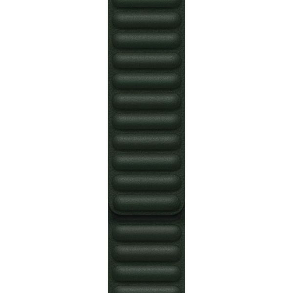 Apple Bracelet Leather Link Apple Watch Series 1 t/m 9 / SE (38/40/41 mm) | Series 10 / 11 (42 mm) - Taille M/L - Sequoia Green
