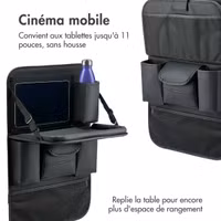 imoshion Organisateur de Siège Auto Luxe - Support de tablette voiture - 7 compartiments - Noir