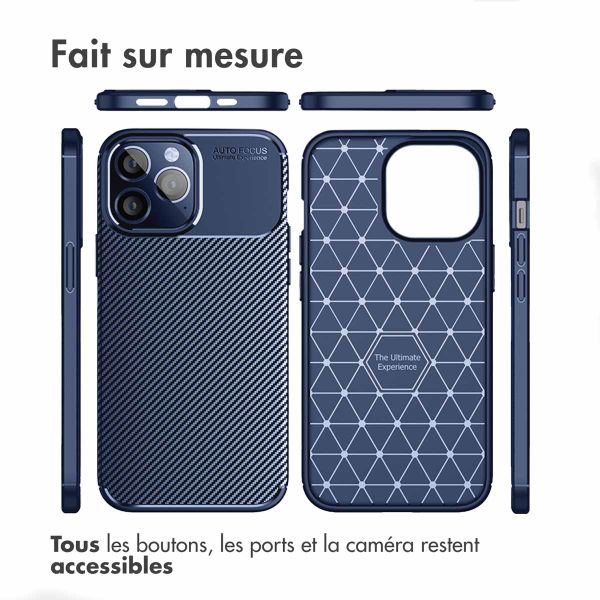 imoshion Coque silicone Carbon iPhone 14 Pro - Bleu