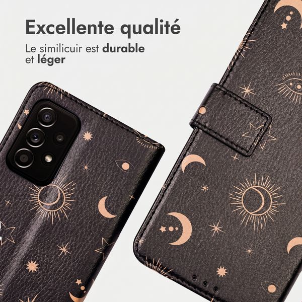 imoshion Étui de télephone portefeuille Design Samsung Galaxy A52(s) (5G/4G) - Sky Black
