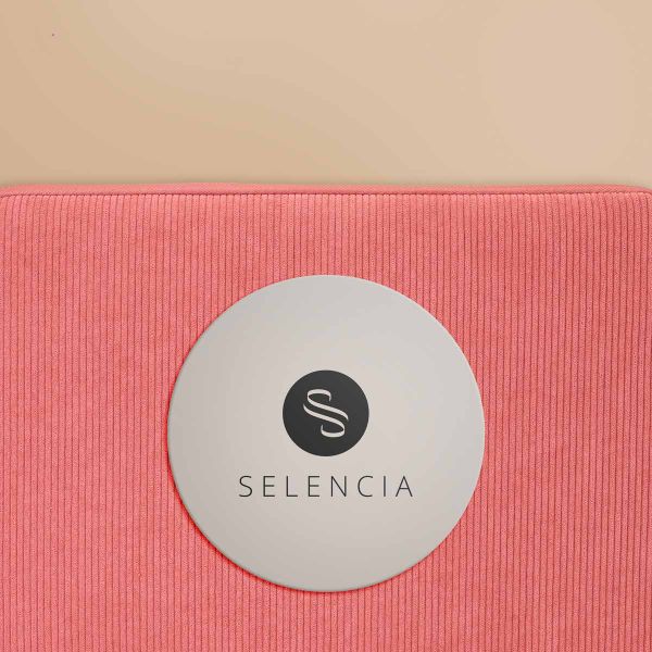 Selencia Pochette ordinateur Corduroy 13-14 pouces - Old Pink