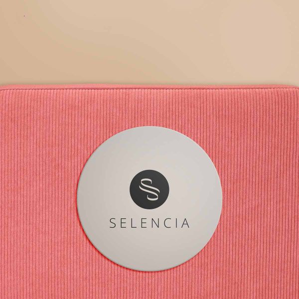 Selencia Pochette ordinateur Corduroy 15-16 pouces - Old Pink