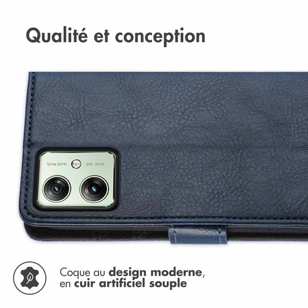 imoshion Étui de télephone portefeuille Motorola Moto G54 - Bleu foncé