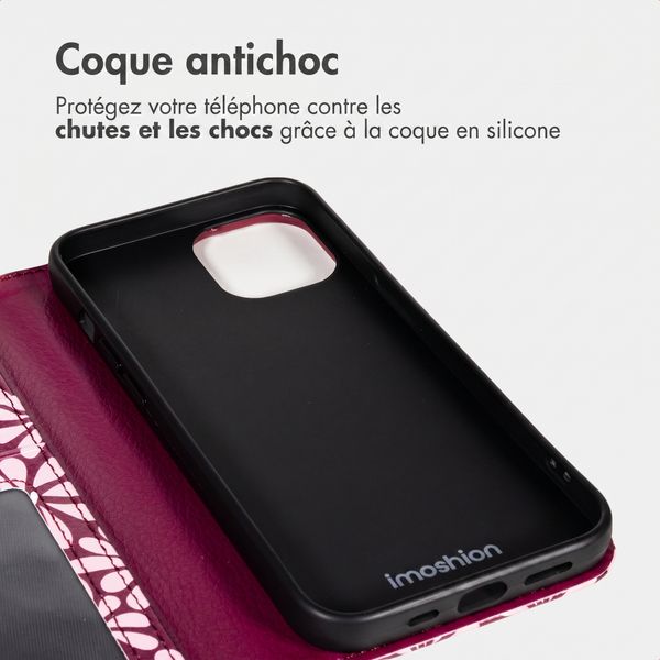 imoshion Étui de télephone portefeuille Design Apple iPhone 14 - Bloom Love Blush