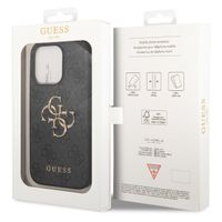 Guess Coque 4G Metal Logo Backcover iPhone 14 Pro - Gris