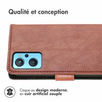 imoshion Étui de téléphone portefeuille Luxe Oppo A96 - Brun