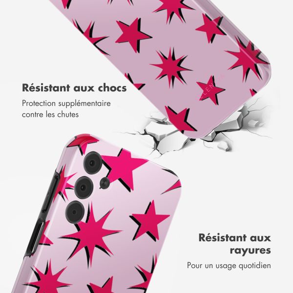 Selencia Coque arrière Vivid Samsung Galaxy A15 (5G) - Stars Rubine Red Light Pink