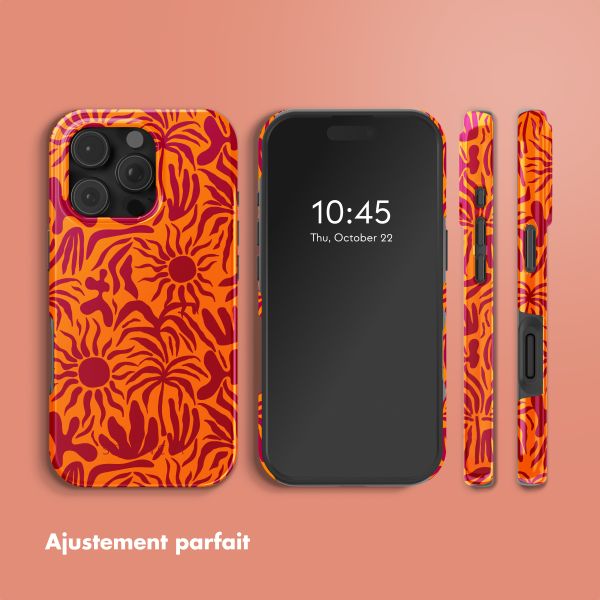 Selencia Coque arrière Vivid avec MagSafe Apple iPhone 16 Pro - Tropical Vibes Apricot
