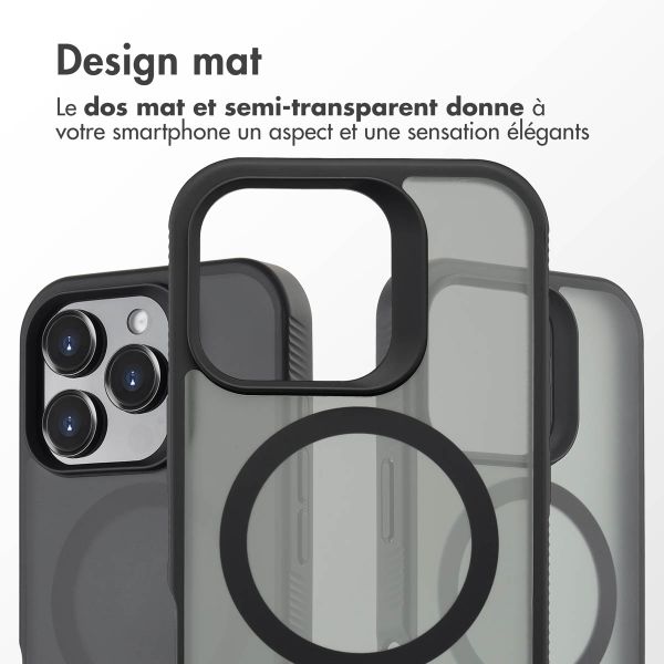 Accezz Coque Givrée Robuste avec MagSafe iPhone 16 Pro - Noir